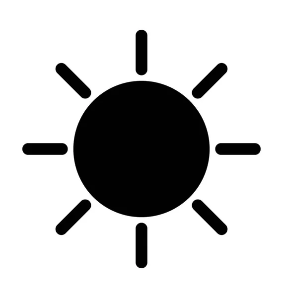 Sonne Flache Vektor Symbol — Stockvektor