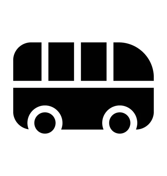 Bus Plano Vector Icono — Archivo Imágenes Vectoriales