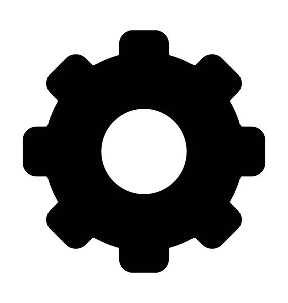 Tandwiel Platte Vector Icon — Stockvector