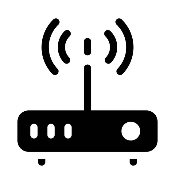 Router Wifi Vector Plano Icono — Archivo Imágenes Vectoriales