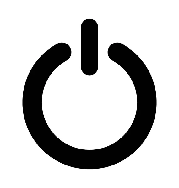 电源按钮平面矢量图标 — 图库矢量图片