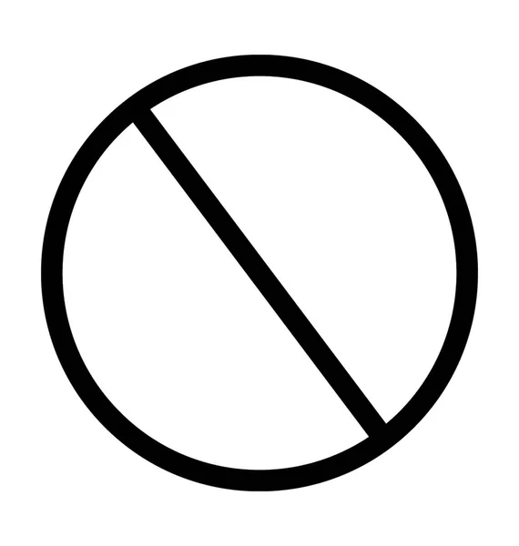 Simbolo Divieto Icona Vettoriale Piatta — Vettoriale Stock