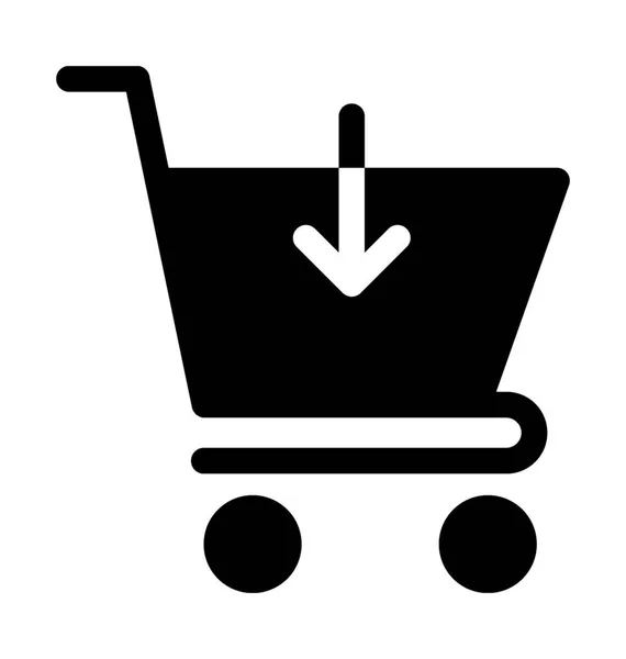 Icono Vector Plano Añadir Carrito — Vector de stock