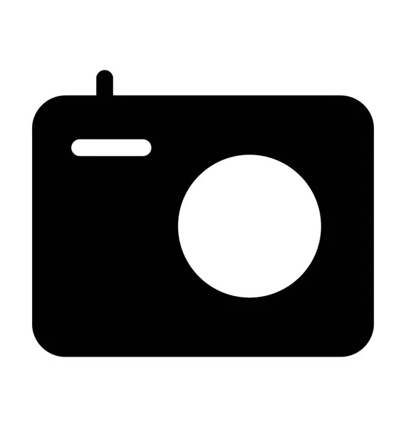 Camera Platte Vector Pictogram — Stockvector