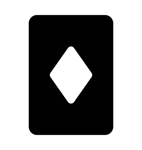 Icona Vettoriale Piatto Diamond Card — Vettoriale Stock