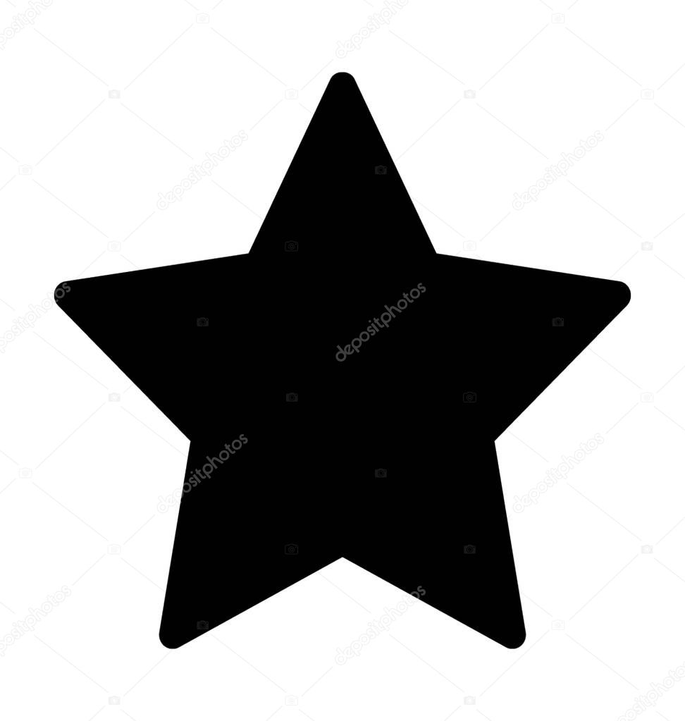 Star Shape Flat Vector Icon