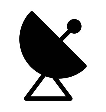 Uydu düz vektör simgesi