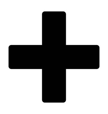 İşareti düz vektör simge ekle