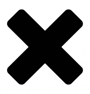 İşareti düz vektör simge çarpın