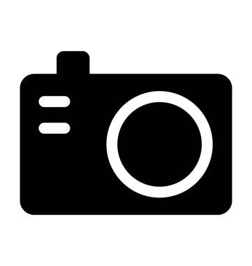 kamera düz vektör simgesi