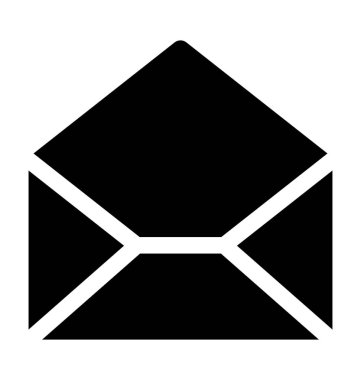 Zarf düz vektör simgesi