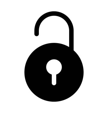 Düz vektör simgesi kilidini