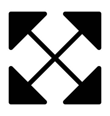 Arrowsflat vektör simgesini genişletin