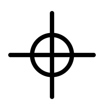 Çekim hedef düz vektör simgesi
