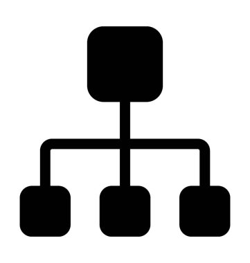 Hiyerarşi yapısı düz vektör simgesi