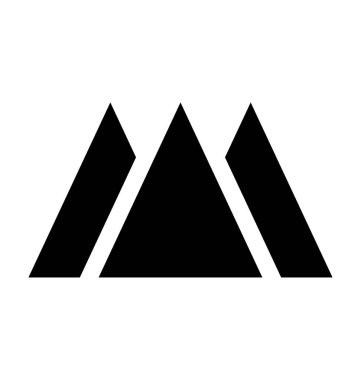 Üçgen Hillsflat vektör simgesi