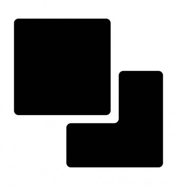 Düz vektör simge üst üste