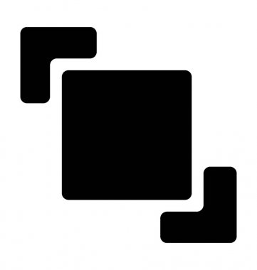 Görüntü örtüşme düz vektör simgesi