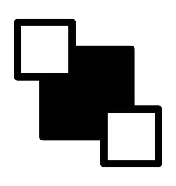 Görüntü Overlapflat vektör simgesi