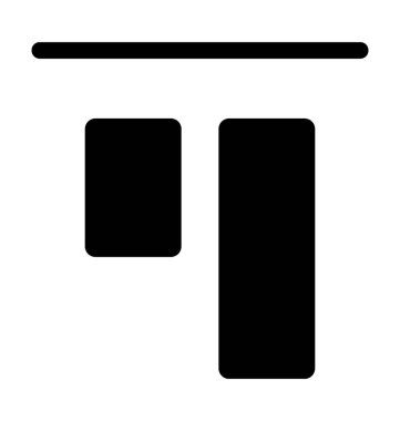 Aracı düz vektör simgesi Hizala