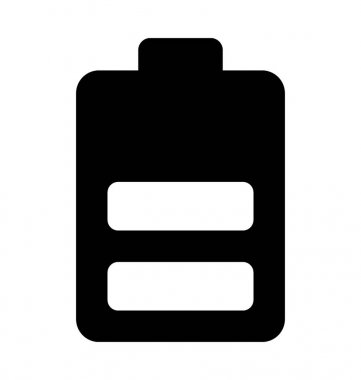    Pil Düz Vektör Simgesi 