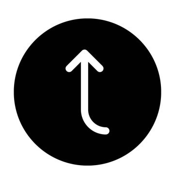 Yukarı ok düz vektör simgesi