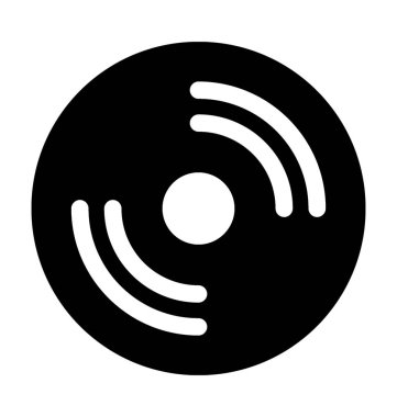 CD düz vektör simgesi