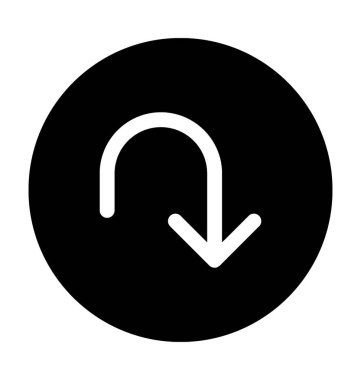 Düz vektör simgesi aşağı eğik ok