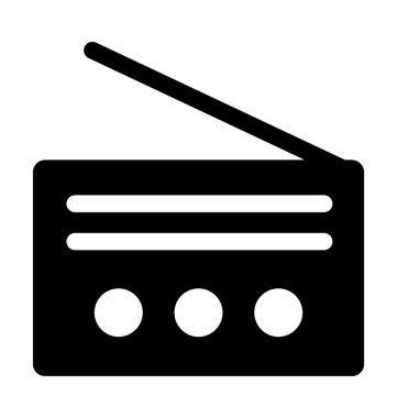 radyo düz vektör simgesi