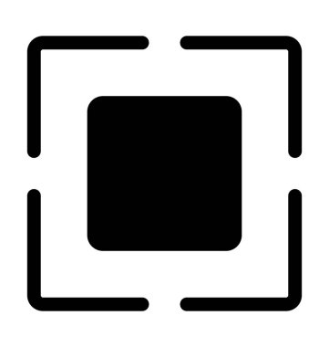 Düz vektör simgeyi büyütmek