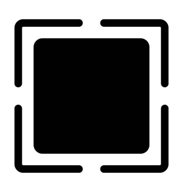 Düz vektör simgeyi büyütmek