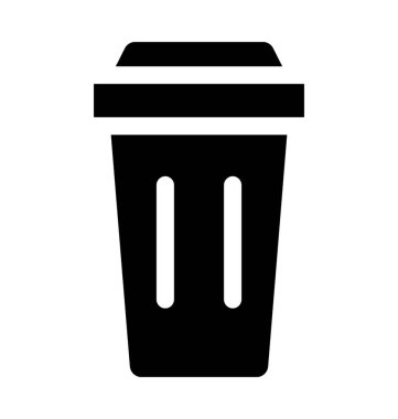 Çöp Kovası düz vektör simgesi