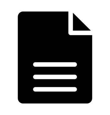 Metin sayfası düz vektör simgesi