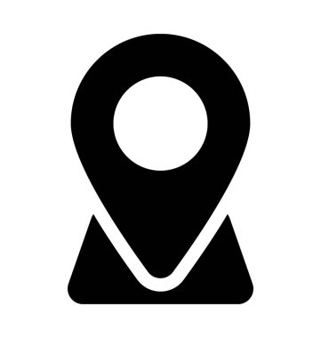 Harita yer düz vektör simgesi