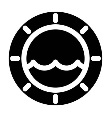 Cankurtaran düz vektör simgesi