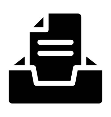 Posta kutusu düz vektör simgesi