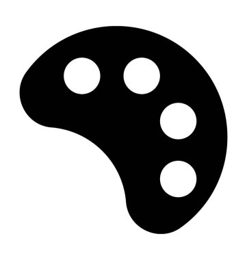 Boya paleti düz vektör simgesi