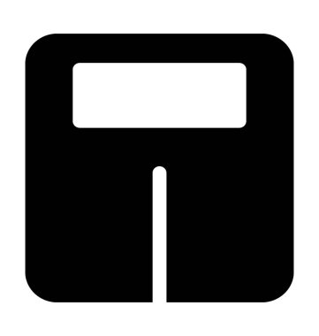 tartı makine düz vektör simgesi