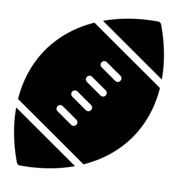 Rugby düz vektör simgesi
