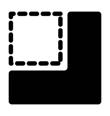 Düz vektör simgeyi büyütmek