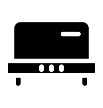 Ekmek kızartma makinesi düz vektör simgesi