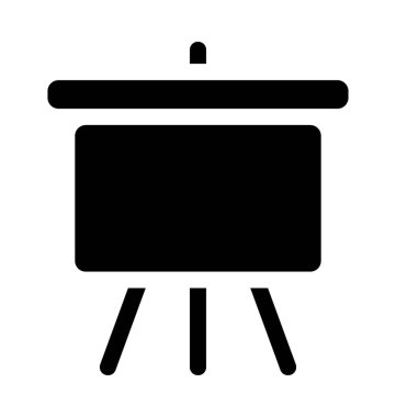 Projeksiyon ekran düz vektör simgesi