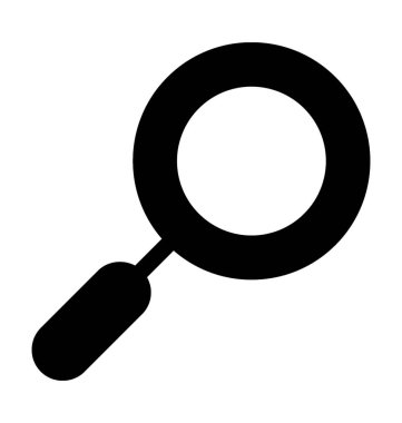 Büyüteç düz vektör simgesi