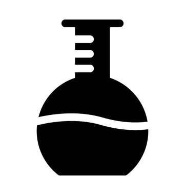 Erlenmeyer şişesi düz vektör simgesi