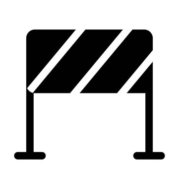 Bariyer düz vektör simgesi