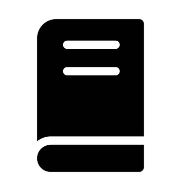 Kitap düz vektör simgesi kapak