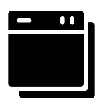 Web sayfası düz vektör simgesi