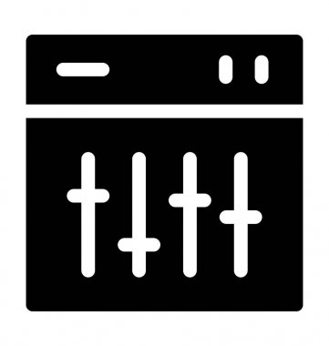 Web sayfası ayarı düz vektör simgesi