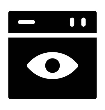 Web sayfası görünürlük düz vektör simgesi