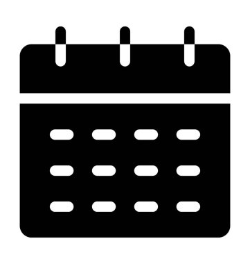 Takvim Düz Vektör Simgesi